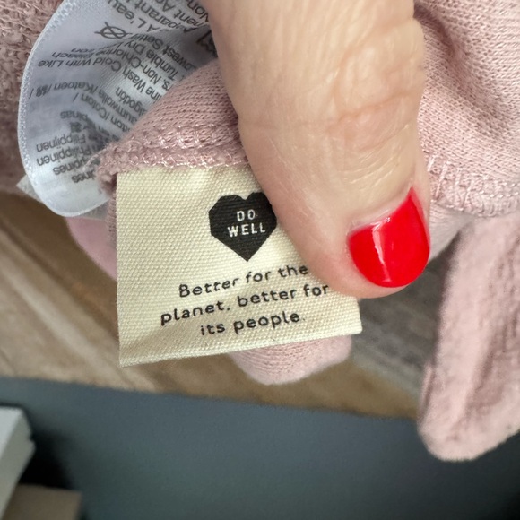 Madewell Pink V-Neck Blouse - Picture 4 of 6